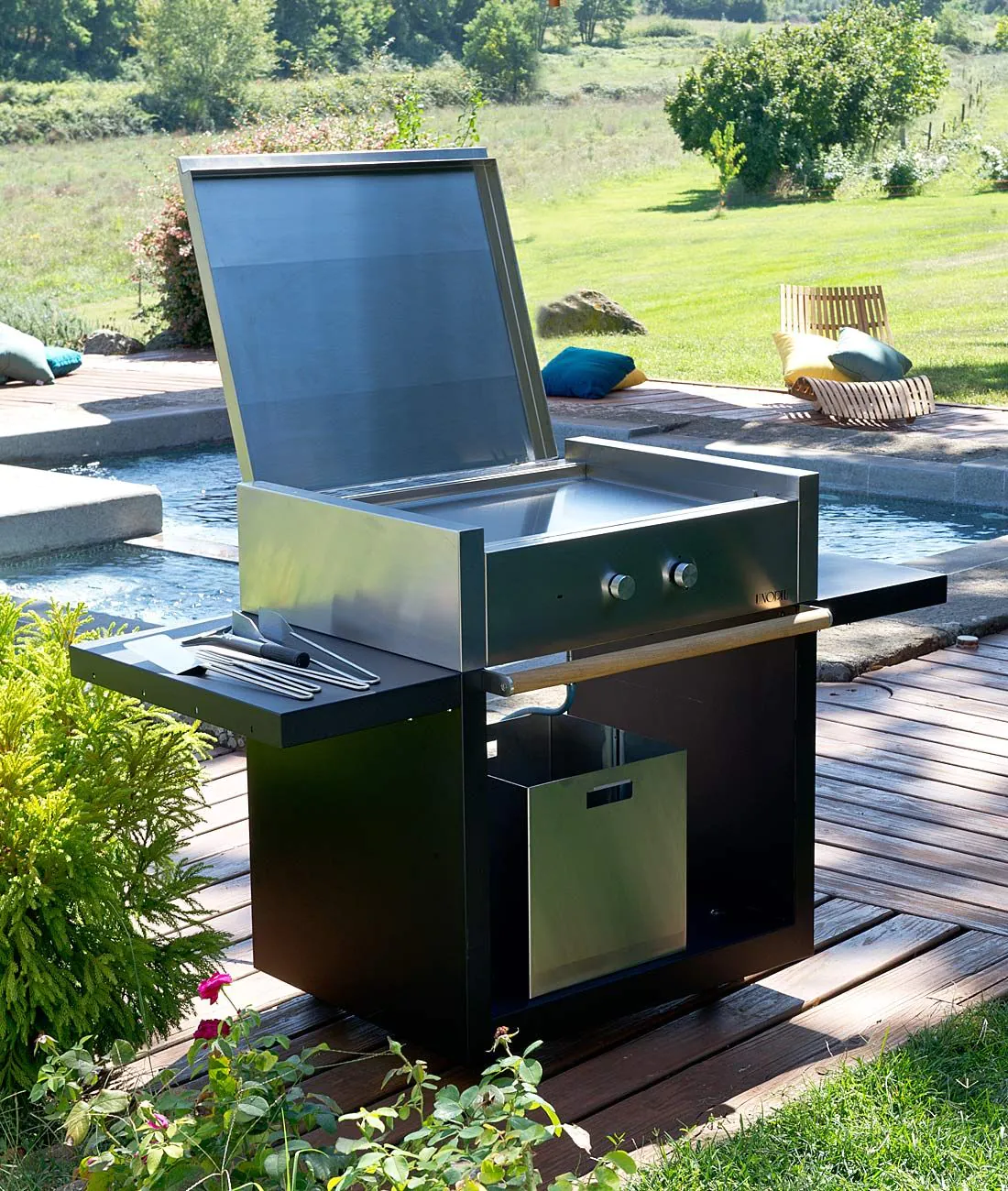 Barby barbecue with three burners