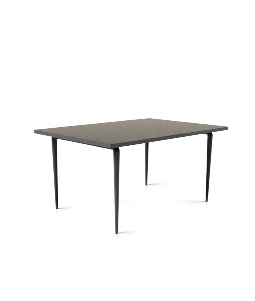 Rectangular Experience table in aluminium and stoneware