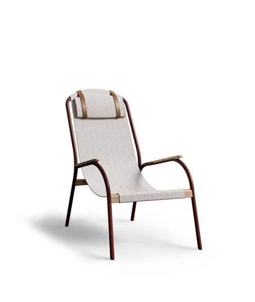 Silla Lulù con brazos de madera