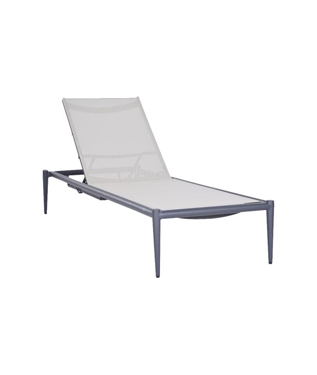 Luce stackable sunlounger with sand fabric